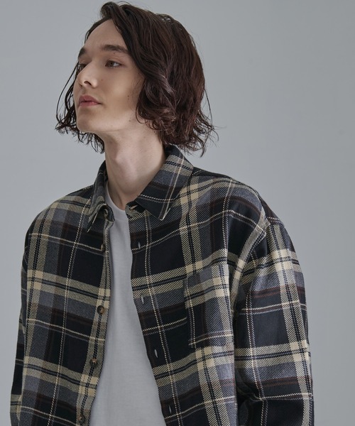 Revo.（レボ）の「【Revo.】ヘビーウェイトチェックロングスリーブシャツ/メンズ（シャツ/ブラウス・メンズ・ネイビー/ブラック/ナチュラル・M/L）」の22枚目の写真