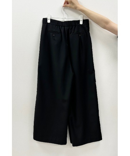 PUAL CE CIN（ピュアルセシン）の「TRマーベルトワイドパンツ（スラックス・レディース・ブラック/ネイビー/オフホワイト・FREE）」の12枚目の写真