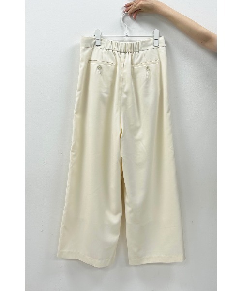 PUAL CE CIN（ピュアルセシン）の「TRマーベルトワイドパンツ（スラックス・レディース・ブラック/ネイビー/オフホワイト・FREE）」の8枚目の写真