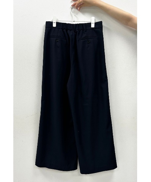 PUAL CE CIN（ピュアルセシン）の「TRマーベルトワイドパンツ（スラックス・レディース・ブラック/ネイビー/オフホワイト・FREE）」の10枚目の写真