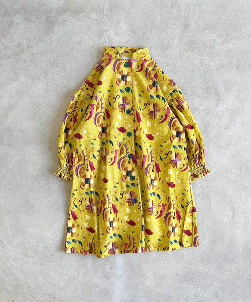 HOGAN RANCH WEAR(ホーガンランチウエア)の「マオカラーワンピース(90~150cm)(ワンピース・キッズ・イエロー/オフホワイト/ブラック・90/100/110/120/130/140/150)」の1枚目の写真