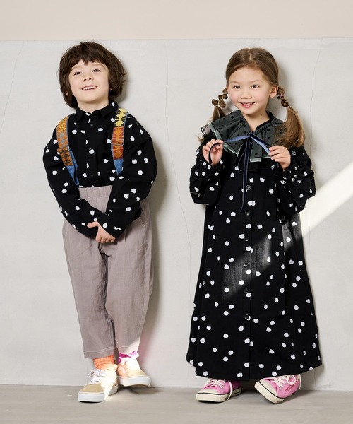 HOGAN RANCH WEAR(ホーガンランチウエア)の「マオカラーワンピース(90~150cm)(ワンピース・キッズ・イエロー/オフホワイト/ブラック・90/100/110/120/130/140/150)」の12枚目の写真