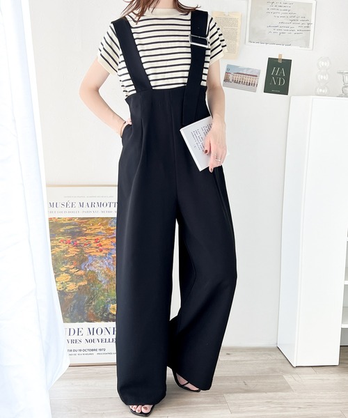 classicalelf(クラシカルエルフ)の「大人のワイドストレート。アシメバックルベルトサロペット(サロペット/オーバーオール・レディース・アイボリー/ブラック/チャコールグレー・LARGE/SMALL/X-LARGE/MEDIUM)」の17枚目の写真