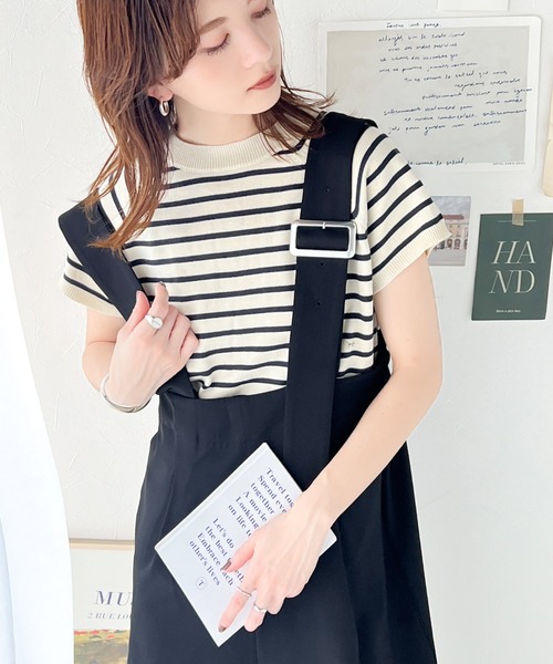 classicalelf(クラシカルエルフ)の「大人のワイドストレート。アシメバックルベルトサロペット(サロペット/オーバーオール・レディース・アイボリー/ブラック/チャコールグレー・LARGE/SMALL/X-LARGE/MEDIUM)」の21枚目の写真