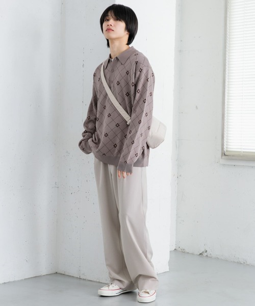 SENSE OF PLACE by URBAN RESEARCH（センスオブプレイスバイアーバンリサーチ）の「パデットキルトミニショルダーバッグ（ショルダーバッグ・メンズ・チャコールグレー/ブラック/ライトベージュ・ONE）」の6枚目の写真