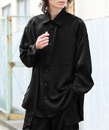 ヴィンテージ風サテンビッグシャツ