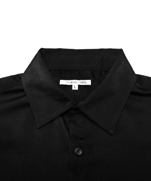 LUXSTYLE(ラグスタイル)の「ヴィンテージ風サテンビッグシャツ(シャツ/ブラウス・メンズ・ホワイト/ブラック・M/L)」の12枚目の写真
