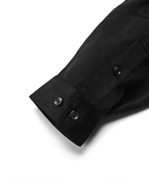 LUXSTYLE(ラグスタイル)の「ヴィンテージ風サテンビッグシャツ(シャツ/ブラウス・メンズ・ホワイト/ブラック・M/L)」の15枚目の写真