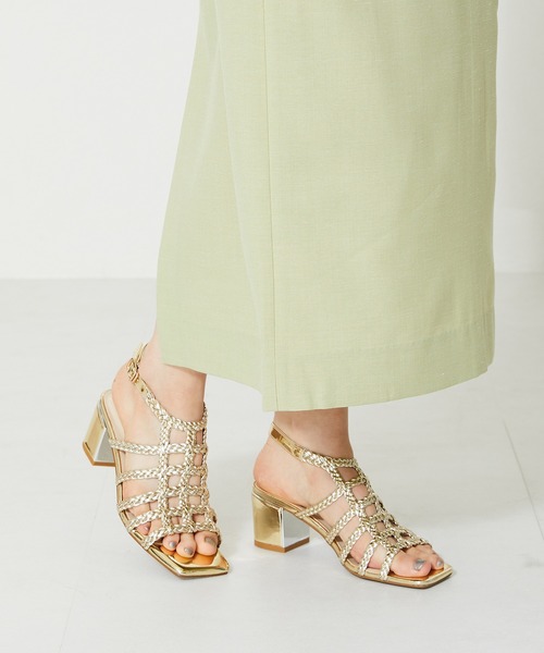 ORiental TRaffic(オリエンタルトラフィック)の「甲深メッシュヒールサンダル/41202(サンダル・レディース・ゴールド/シルバー・M/S/LL/L)」の2枚目の写真