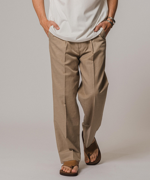 EDIFICE(エディフィス)の「キュプラ/コットン/リネン ツイルパンツ(スラックス・メンズ・ブラウン/ネイビー・SMALL/MEDIUM/LARGE)」の8枚目の写真