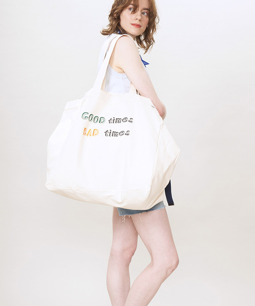 Drifter（ドリフター）の「BIG MARKET TOTE／ビッグマーケットトート（トートバッグ・レディース・アイボリー系2/アイボリー系3/アイボリー系1/アイボリー系4/アイボリー系5/アイボリー系6・FREE）」の6枚目の写真