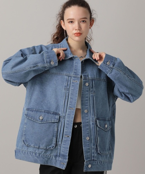 FOREVER 21（フォーエバー トゥエンティーワン）の「【2024SS】ビックシルエットＧジャン（デニムジャケット・レディース・ブラック/ライトブルー・FREE）」の15枚目の写真