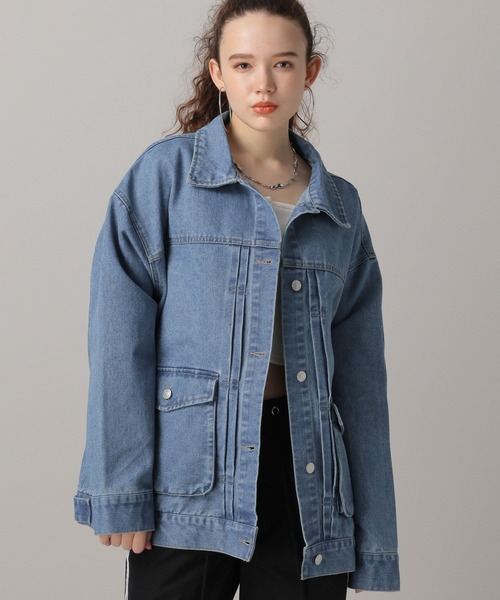 FOREVER 21（フォーエバー トゥエンティーワン）の「【2024SS】ビックシルエットＧジャン（デニムジャケット・レディース・ブラック/ライトブルー・FREE）」の17枚目の写真