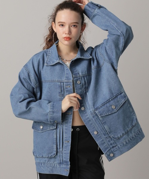 FOREVER 21（フォーエバー トゥエンティーワン）の「【2024SS】ビックシルエットＧジャン（デニムジャケット・レディース・ブラック/ライトブルー・FREE）」の16枚目の写真