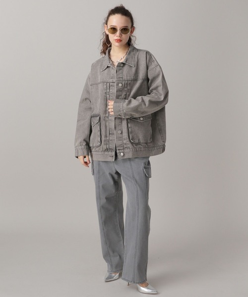 FOREVER 21（フォーエバー トゥエンティーワン）の「【2024SS】ビックシルエットＧジャン（デニムジャケット・レディース・ブラック/ライトブルー・FREE）」の18枚目の写真