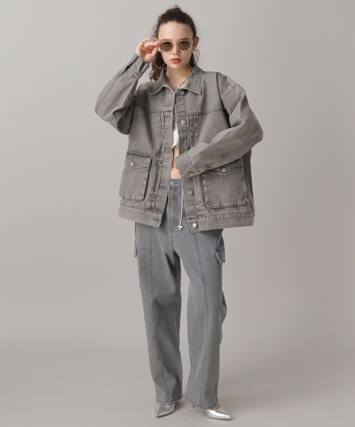 FOREVER 21（フォーエバー トゥエンティーワン）の「【2024SS】ビックシルエットＧジャン（デニムジャケット・レディース・ブラック/ライトブルー・FREE）」の19枚目の写真