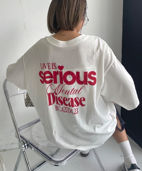 SHAGGIE(シャギー)の「ワンポイント刺繍/バックプリントビッグシルエット半袖Tシャツ(Tシャツ/カットソー・レディース・ホワイト/グレー/ピンク・FREE)」の14枚目の写真