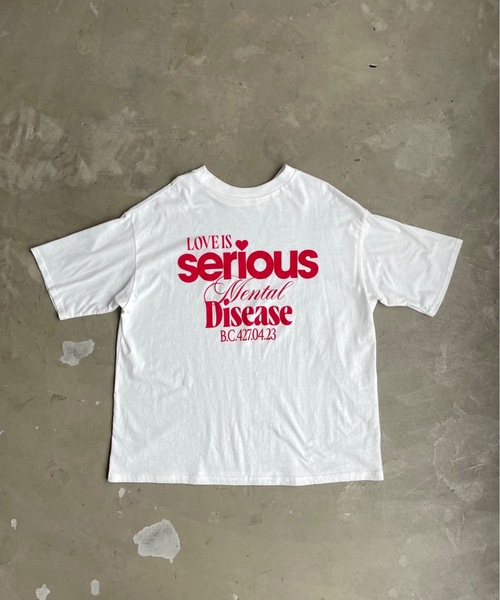 SHAGGIE(シャギー)の「ワンポイント刺繍/バックプリントビッグシルエット半袖Tシャツ(Tシャツ/カットソー・レディース・ホワイト/グレー/ピンク・FREE)」の9枚目の写真