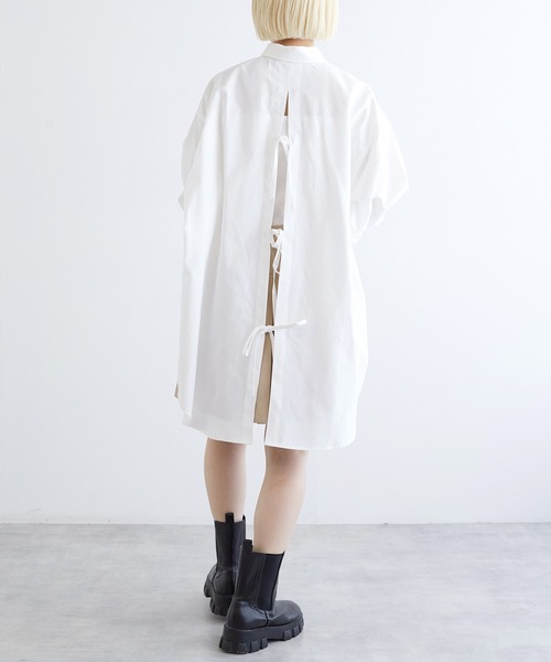 w closet（ダブルクローゼット）の「後ろリボンビッグシャツ
