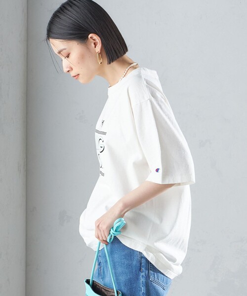 Champion(チャンピオン)の「【SHIPS別注】Champion:プリント TEE 24SS ◇(Tシャツ/カットソー・レディース・ホワイト/ベージュ系/グリーン・SMALL/MEDIUM)」の16枚目の写真