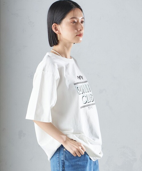 Champion(チャンピオン)の「【SHIPS別注】Champion:プリント TEE 24SS ◇(Tシャツ/カットソー・レディース・ホワイト/ベージュ系/グリーン・SMALL/MEDIUM)」の18枚目の写真