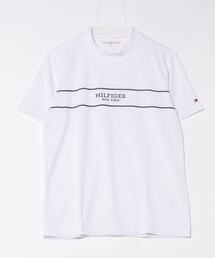 TOMMY HILFIGER GOLF | ﾊﾟﾈﾙｽﾄﾗｲﾌﾟ 半袖ﾓｯｸﾈｯｸ(Tシャツ/カットソー)