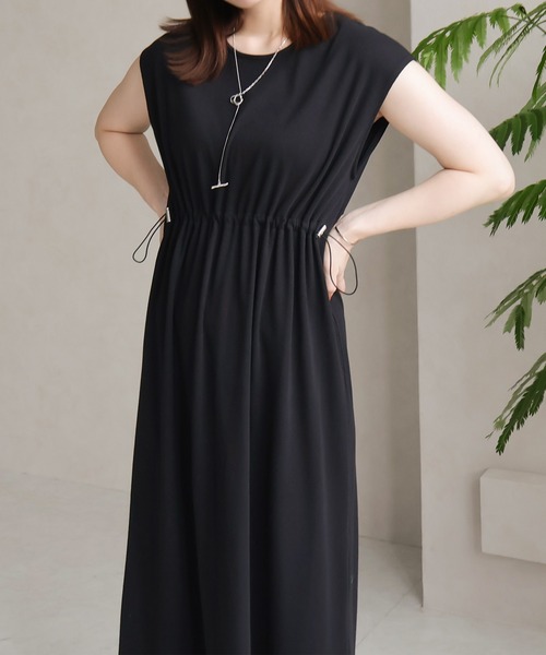 Social GIRL（ソーシャルガール）の「ウエストドロストワンピース（ワンピース・レディース・グレイッシュベージュ/チャコール/ブラック・M）」の20枚目の写真