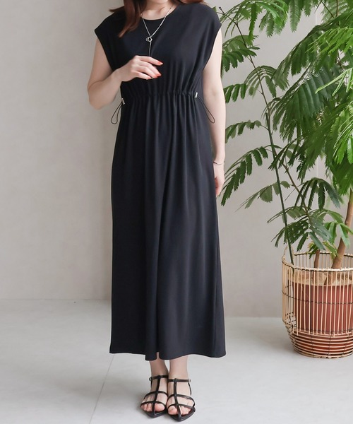 Social GIRL（ソーシャルガール）の「ウエストドロストワンピース（ワンピース・レディース・グレイッシュベージュ/チャコール/ブラック・M）」の10枚目の写真