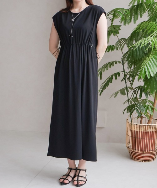 Social GIRL（ソーシャルガール）の「ウエストドロストワンピース（ワンピース・レディース・グレイッシュベージュ/チャコール/ブラック・M）」の5枚目の写真