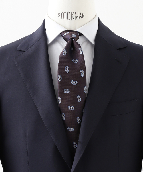 EDIFICE(エディフィス)の「AX ドビーペイズリータイ(ネクタイ・メンズ・ネイビー/ブラウン・FREE)」の2枚目の写真