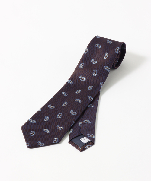 EDIFICE(エディフィス)の「AX ドビーペイズリータイ(ネクタイ・メンズ・ネイビー/ブラウン・FREE)」の3枚目の写真