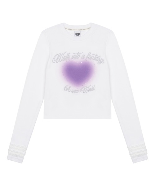 LUVISTRUE(ラヴイズトゥルー)の「NM HEART HOTFIX TEE(Tシャツ/カットソー・レディース・ブラック/ホワイト・FREE)」の11枚目の写真