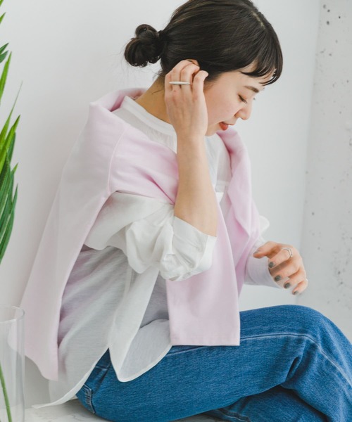 ITEMS URBANRESEARCH（アイテムズ アーバンリサーチ）の「シアーポケットシャツ（シャツ/ブラウス・レディース・ブラック/ブルー/ホワイト・FREE）」の12枚目の写真