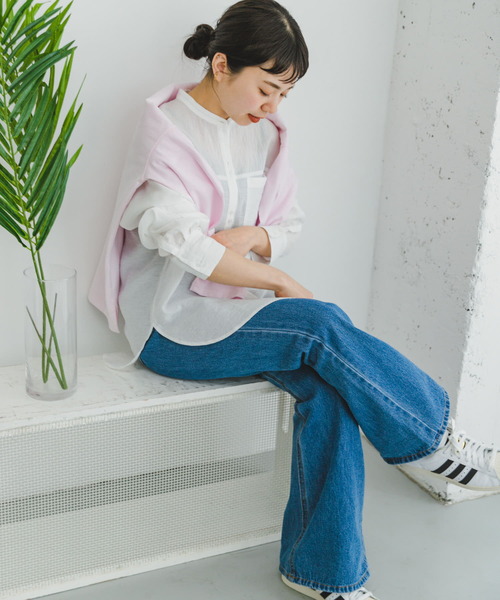 ITEMS URBANRESEARCH（アイテムズ アーバンリサーチ）の「シアーポケットシャツ（シャツ/ブラウス・レディース・ブラック/ブルー/ホワイト・FREE）」の13枚目の写真