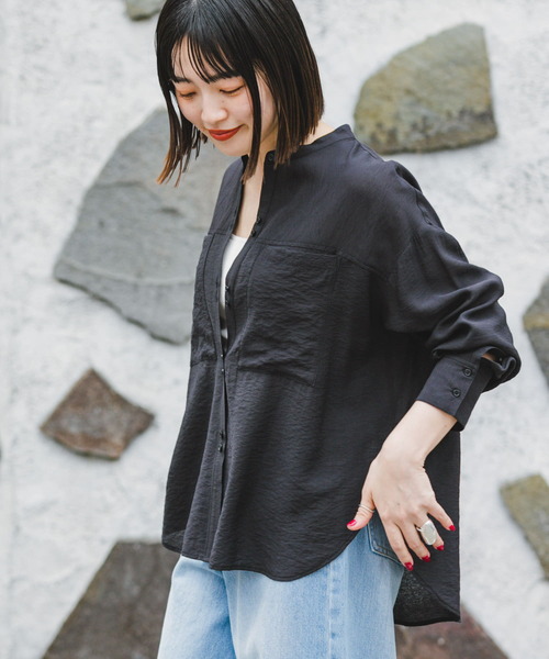 ITEMS URBANRESEARCH（アイテムズ アーバンリサーチ）の「シアーポケットシャツ（シャツ/ブラウス・レディース・ブラック/ブルー/ホワイト・FREE）」の20枚目の写真