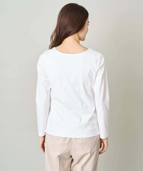 a.v.v(アーヴェヴェ)の「【前後2WAY】前身二重 スクエア/ボートネックカットソー(Tシャツ/カットソー・レディース・ホワイト・38/40/36/42/34)」の18枚目の写真