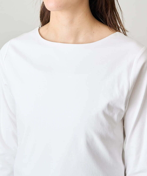 a.v.v(アーヴェヴェ)の「【前後2WAY】前身二重 スクエア/ボートネックカットソー(Tシャツ/カットソー・レディース・ホワイト・38/40/36/42/34)」の20枚目の写真