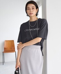 BEAUTY FORM ロゴ刺繍 半袖Tシャツ