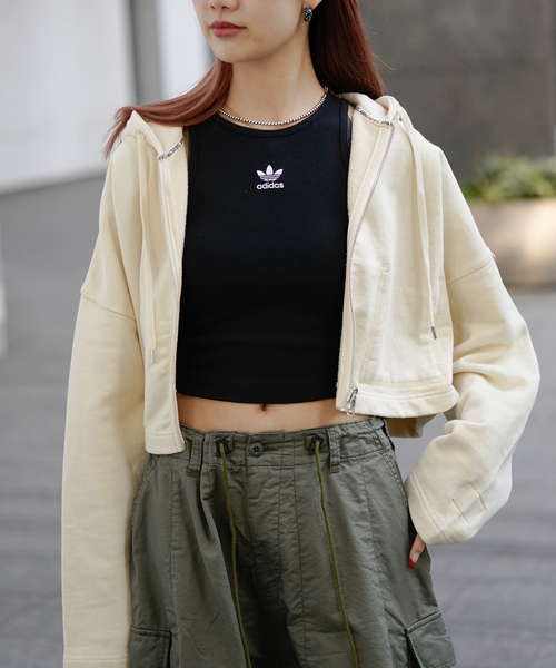 adidas（アディダス）の「【ADIDAS / アディダス】ORI  RIB TANK（タンクトップ・レディース・ブラウン/ホワイト/ブラック・SMALL/X-SMALL）」の15枚目の写真