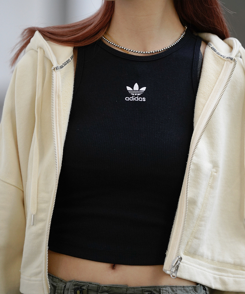 adidas（アディダス）の「【ADIDAS / アディダス】ORI  RIB TANK（タンクトップ・レディース・ブラウン/ホワイト/ブラック・SMALL/X-SMALL）」の16枚目の写真