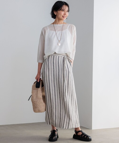 23区（ニジュウサンク）の「ドロップシェル ネックレス（ネックレス・レディース・ダークブラウン系/ブラック系/ホワイト系・F）」の9枚目の写真