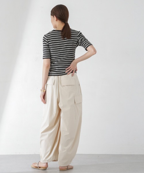 Russell Athletic(ラッセルアスレティック)の「RUSSELL ATHLETIC/ Ripstop Stretch Nylon Cargo(カーゴパンツ・レディース・ブラック/オフホワイト・M)」の14枚目の写真