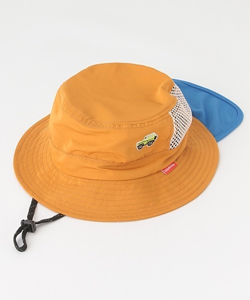 kladskap（クレードスコープ）の「車刺しゅうアウトドアハット（ハット・キッズ・オリーブ/ブルー/ブラウン・S/L/M）」の2枚目の写真