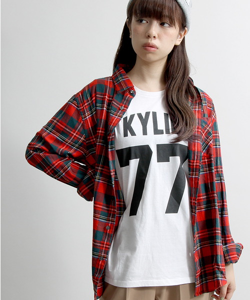 WEGO（ウィゴー）の「WEGO/タータンチェックネルシャツ（シャツ/ブラウス・メンズ・ホワイト系その他/ベージュ系その他/レッド系その他/グリーン系その他・LARGE/MEDIUM）」の17枚目の写真