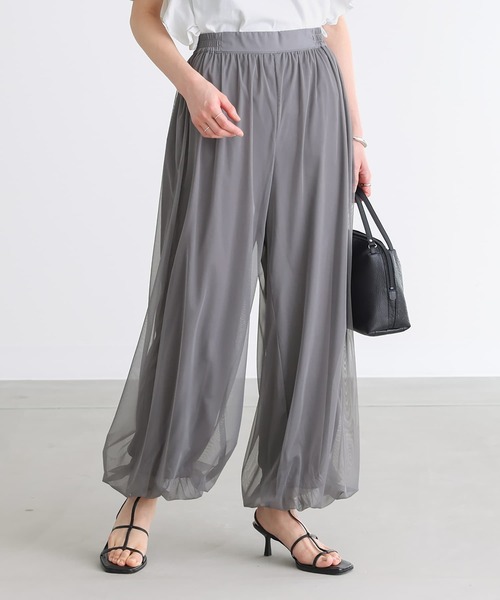 n'OrLABEL(ノアールレーベル)の「チュールバルーンパンツ(その他パンツ・レディース・ブラック/グレー・2/1)」の4枚目の写真