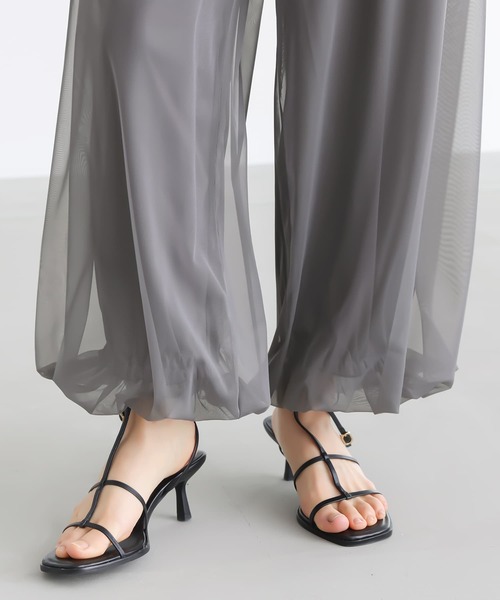 n'OrLABEL(ノアールレーベル)の「チュールバルーンパンツ(その他パンツ・レディース・ブラック/グレー・2/1)」の6枚目の写真