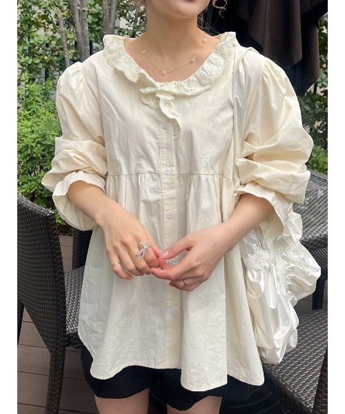 JUMELLE(ジュメロ)の「petit raffle blouse(シャツ/ブラウス・レディース・ベージュ・FREE)」の12枚目の写真