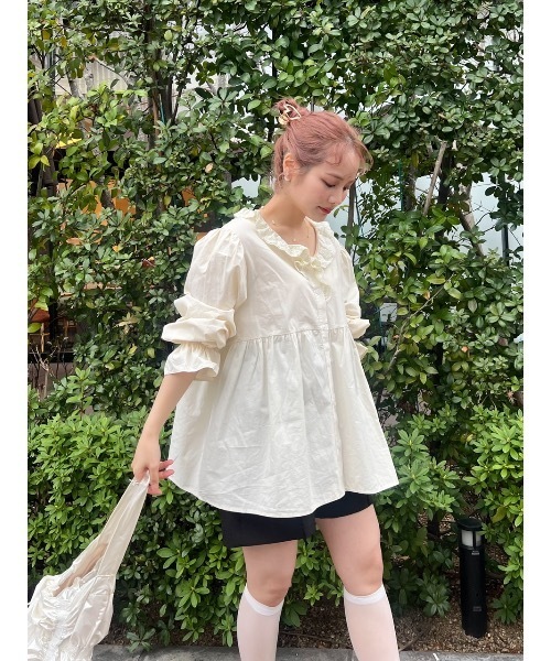 JUMELLE(ジュメロ)の「petit raffle blouse(シャツ/ブラウス・レディース・ベージュ・FREE)」の14枚目の写真