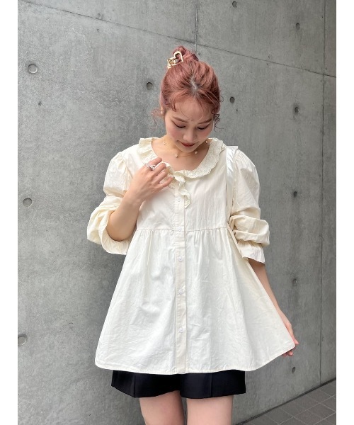 JUMELLE(ジュメロ)の「petit raffle blouse(シャツ/ブラウス・レディース・ベージュ・FREE)」の15枚目の写真