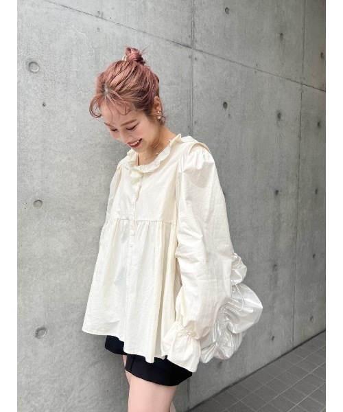 JUMELLE(ジュメロ)の「petit raffle blouse(シャツ/ブラウス・レディース・ベージュ・FREE)」の17枚目の写真